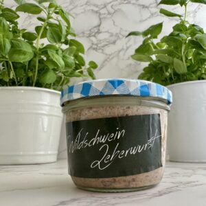 Wildschweinleberwurst 190 g Glas