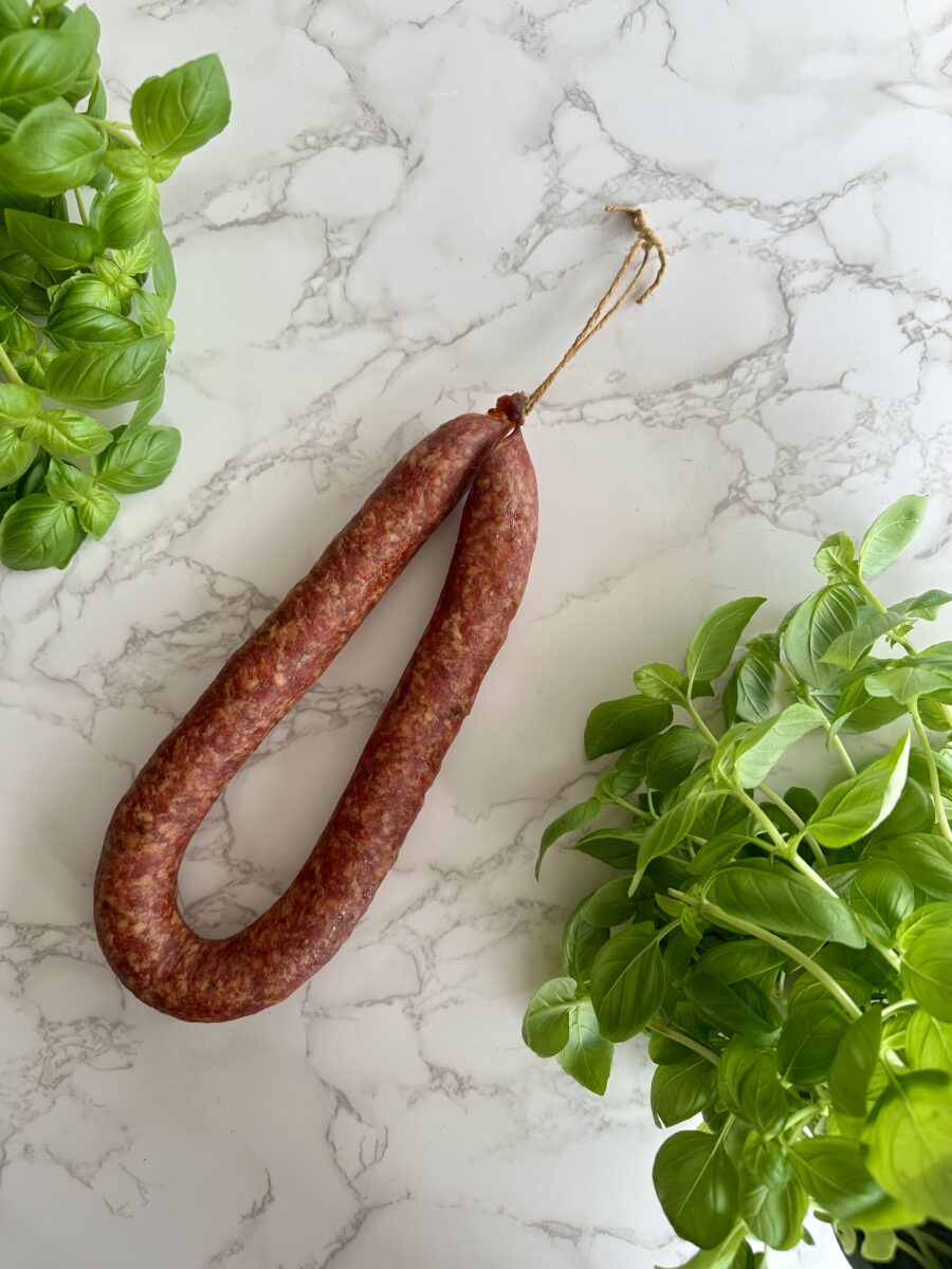 Bauernwurst halb Schwein/Rind im Ring